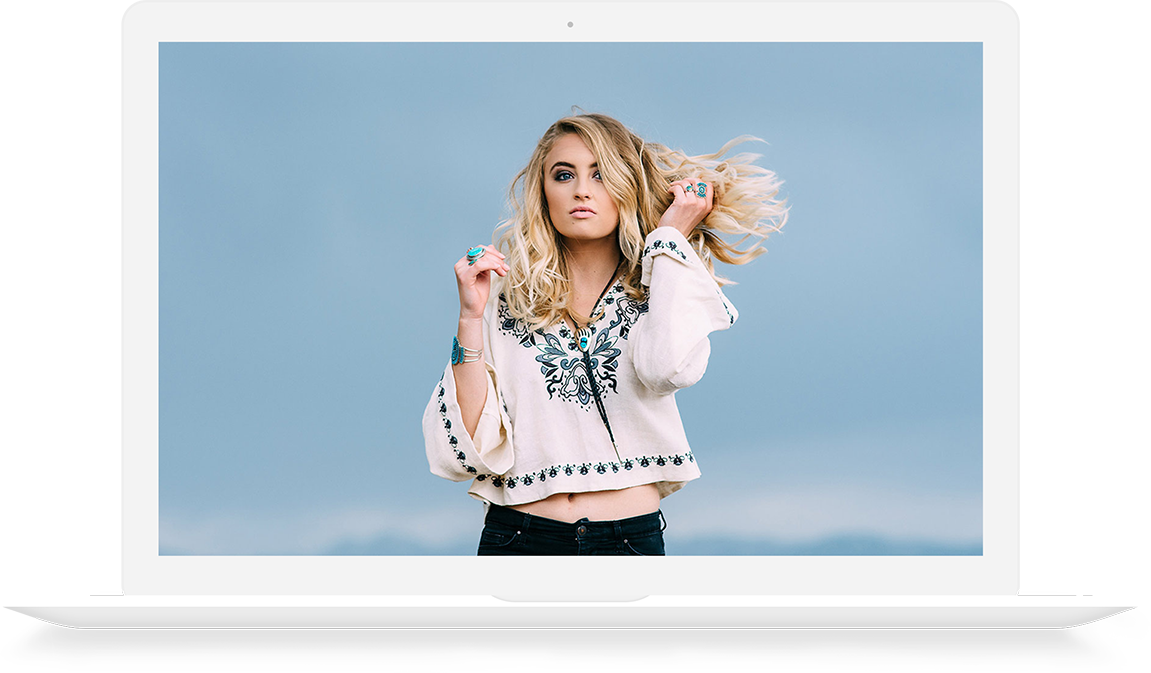 Girl on laptop image